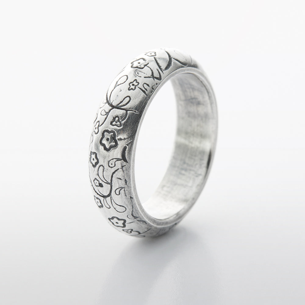 Vine 6mm Silver Ring