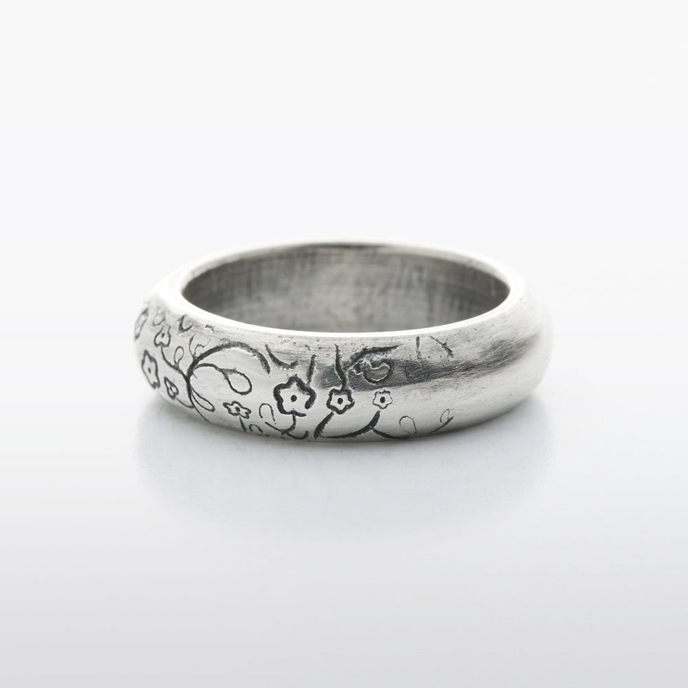 Vine 6mm Silver Ring