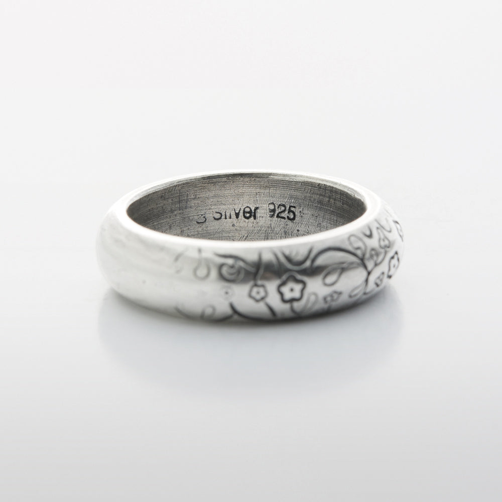 Vine 6mm Silver Ring