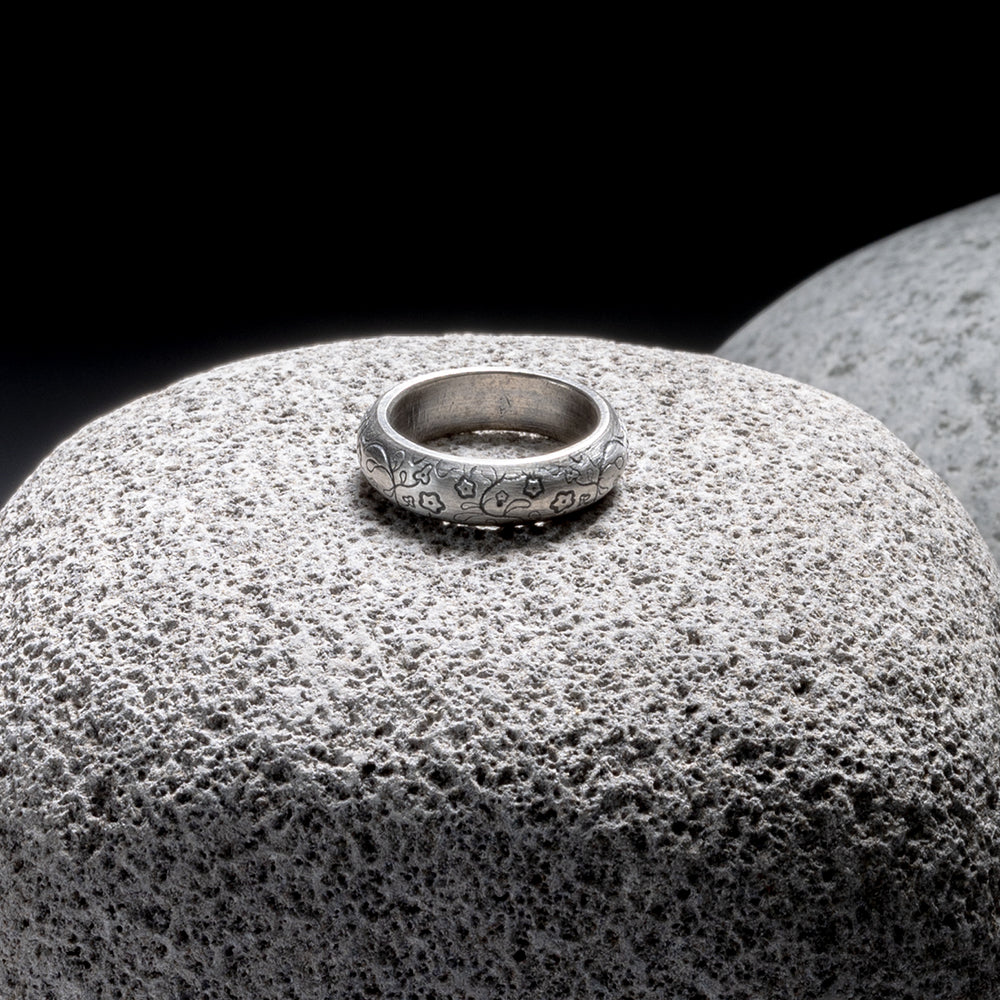 Vine 6mm Silver Ring