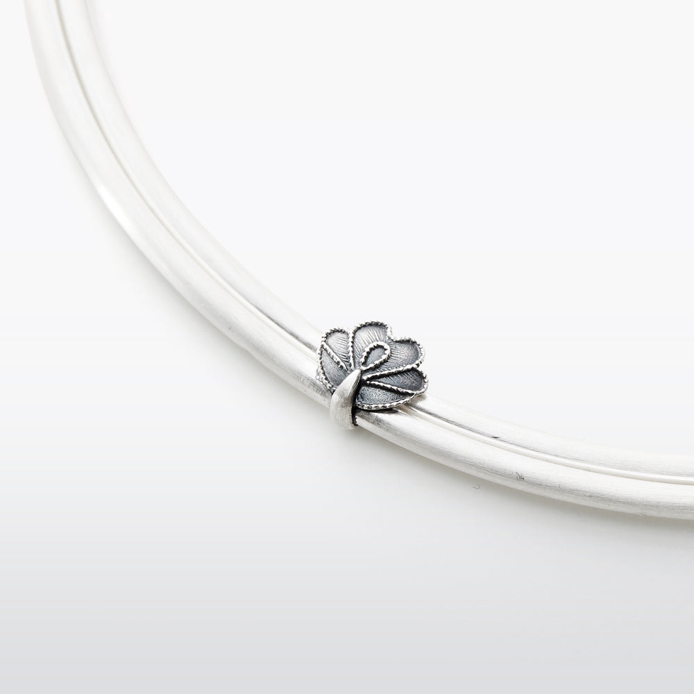 Flower Sterling Silver Twin Necklace