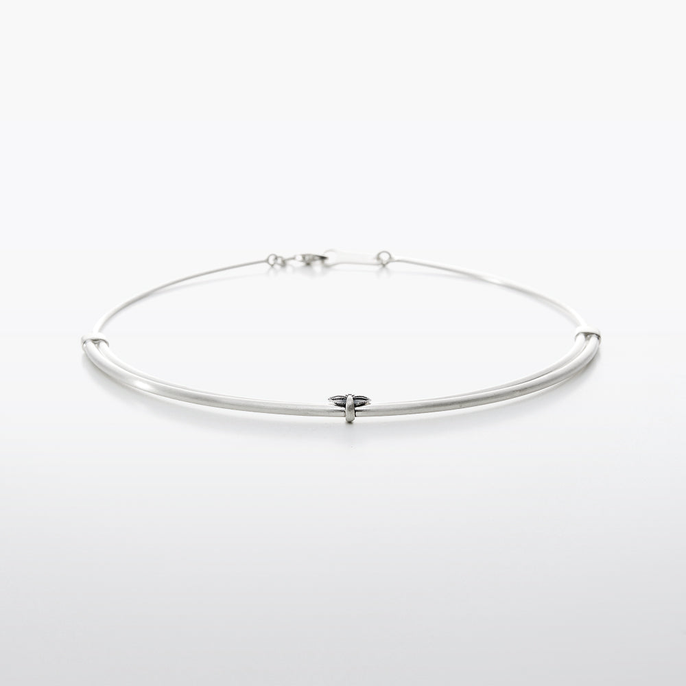 Flower Sterling Silver Twin Necklace