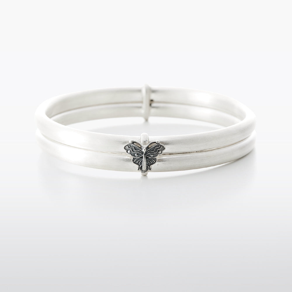 Butterfly Sterling Silver Twin Bracelet