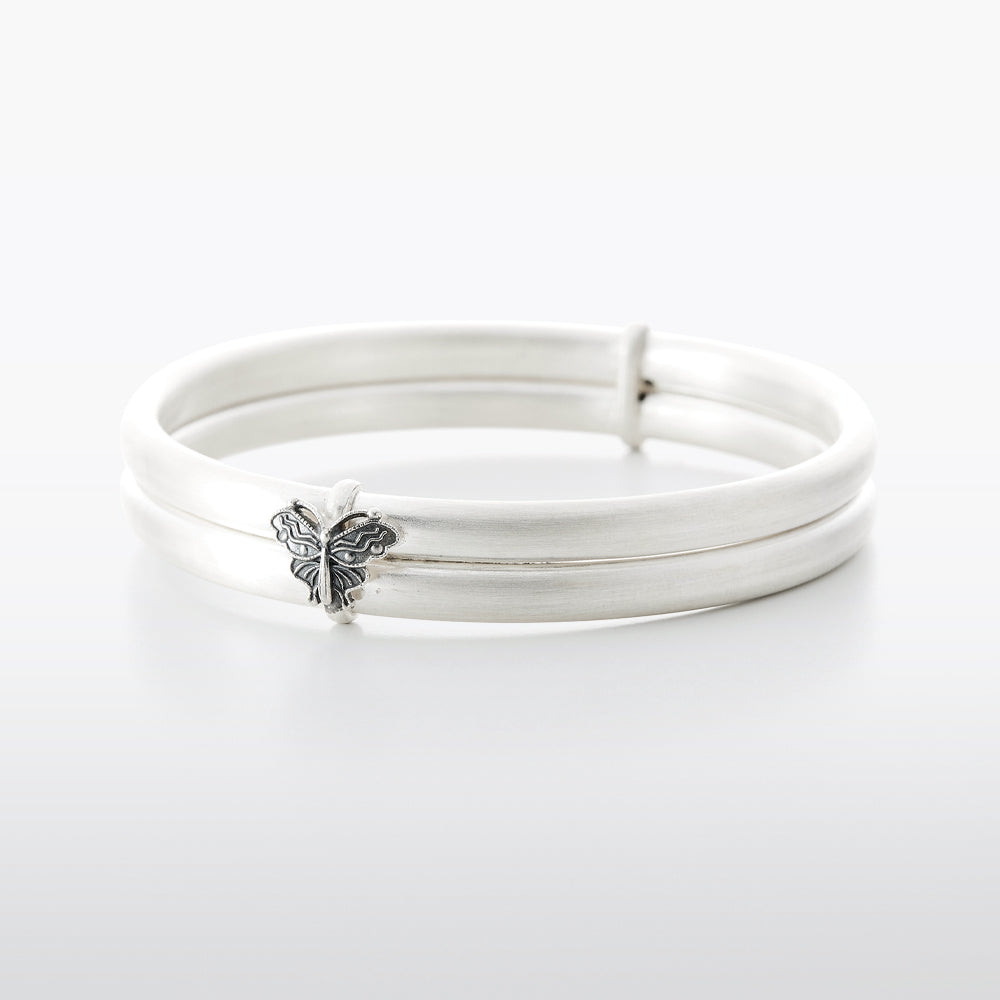Butterfly Sterling Silver Twin Bracelet