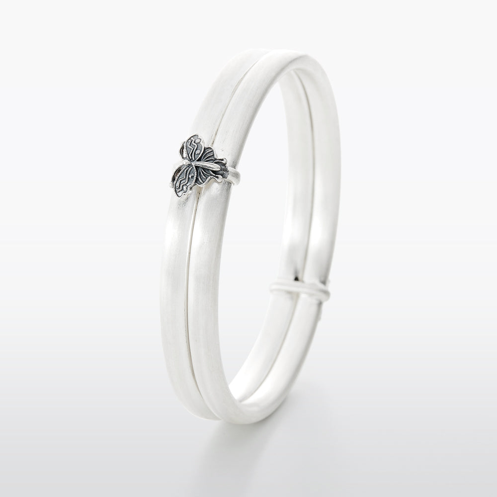 Butterfly Sterling Silver Twin Bracelet