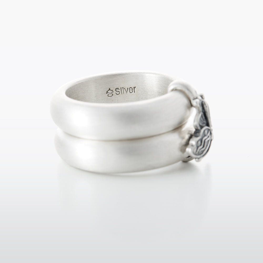 Butterfly Sterling Silver Twin Ring
