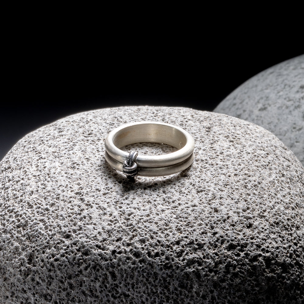 Returning Twins Silver Ring