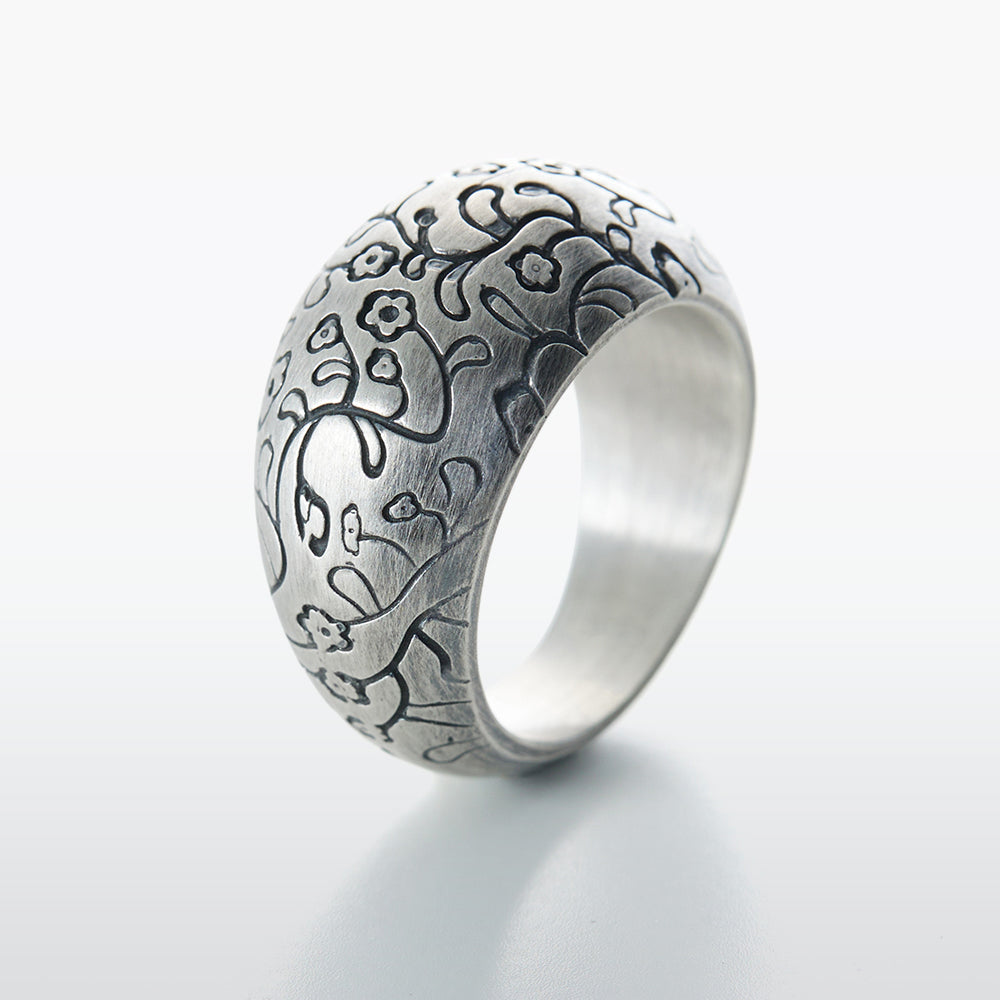 Honeysuckle Silver Ring